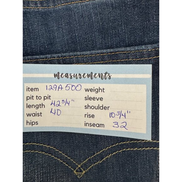 NWT Levis Mens 527 W40 L32 Dark Wash Slim Bootcut Jeans - Picture 13 of 15